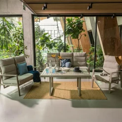 Sofa ogrodowa 3-osobowa, z regulacja oparcia NALANI