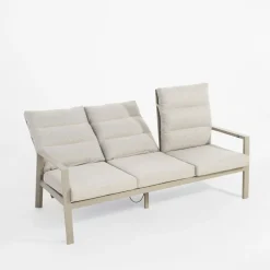 Sofa ogrodowa 3-osobowa, z regulacja oparcia NALANI