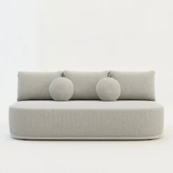 Sofa 3-osobowa beżowa ROUND