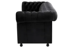 Sofa 4-osobowa glamour czarna CHESTER