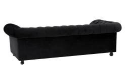 Sofa 4-osobowa glamour czarna CHESTER