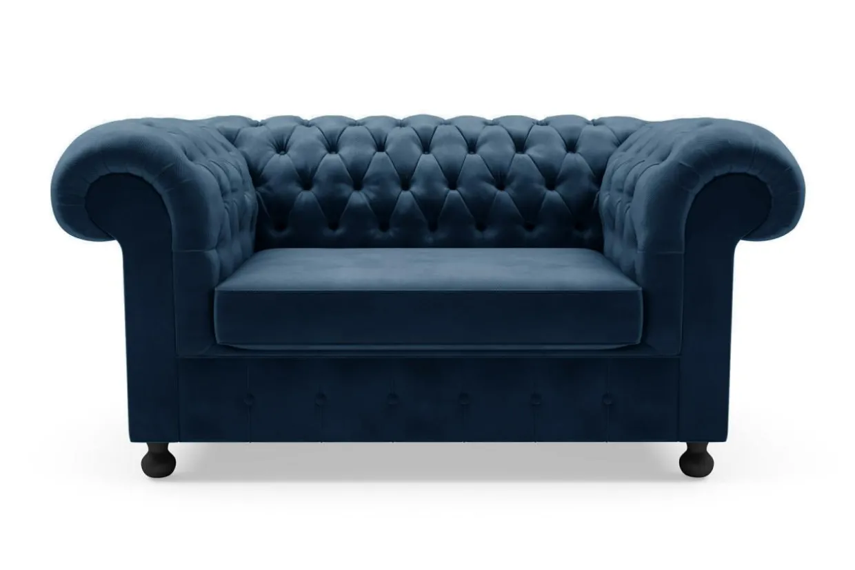 Sofa 2-osobowa granatowa CHESTER