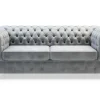 Sofa 3-osobowa jasnoszara CHESTER
