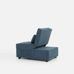 Sofa 1-osobowa rozkładana niebieska WINSLO