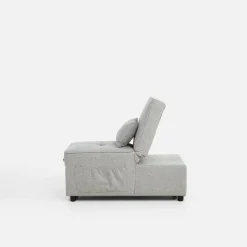 Sofa 1-osobowa rozkładana szara WINSLO