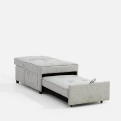 Sofa 1-osobowa rozkładana szara WINSLO