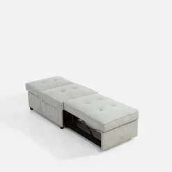Sofa 1-osobowa rozkładana szara WINSLO