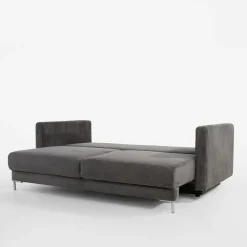 Sofa 3-osobowa sztruksowa szara RICO NEW