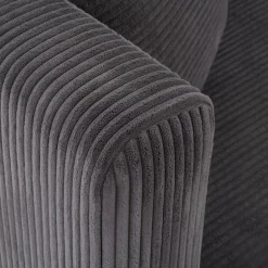 Sofa 3-osobowa sztruksowa szara RICO NEW