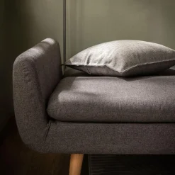 Sofa podwójnie rozkładana szara LUBERTO