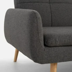 Sofa podwójnie rozkładana szara LUBERTO