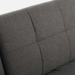 Sofa podwójnie rozkładana szara LUBERTO