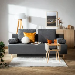 Sofa rozkładana antracyt TREVISO