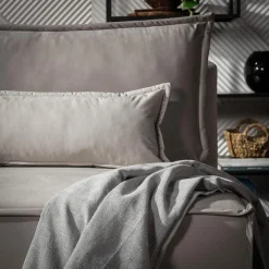 Sofa rozkładana jasnoszara DUE