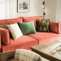 Sofa rozkładana na wysokich nóżkach ADELE