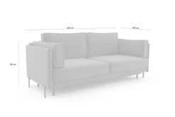 Sofa rozkładana na wysokich nóżkach ADELE