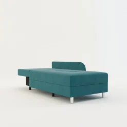 Sofa rozkładana niebiesko-żółta LETTO lewa
