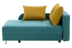 Sofa rozkładana niebiesko-żółta LETTO prawa