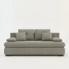 Sofa rozkładana 3-osobowa beżowa MEMO