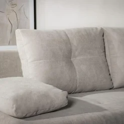 Sofa rozkładana 3-osobowa beżowa MEMO