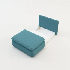 Sofa rozkładana 1-osobowa błękitna ELIAS I