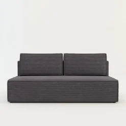 Sofa rozkładana 3-osobowa ciemnoszara UNO