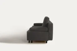 Sofa rozkładana 3-osobowa ciemnoszara ARIEL