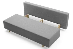 Sofa rozkładana 3-osobowa jasnoszara OTTA BIS