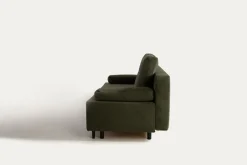 Sofa rozkładana 3-osobowa oliwkowa ARIEL