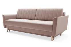 Sofa rozkładana różowa AMBER