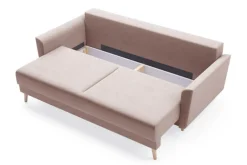 Sofa rozkładana różowa AMBER