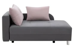 Sofa rozkładana szaro-różowa LETTO lewa