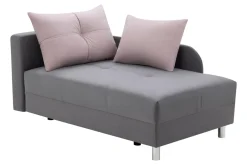 Sofa rozkładana szaro-różowa LETTO lewa
