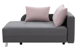 Sofa rozkładana szaro-różowa LETTO prawa