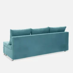 Sofa rozkładana turkusowa FIORE