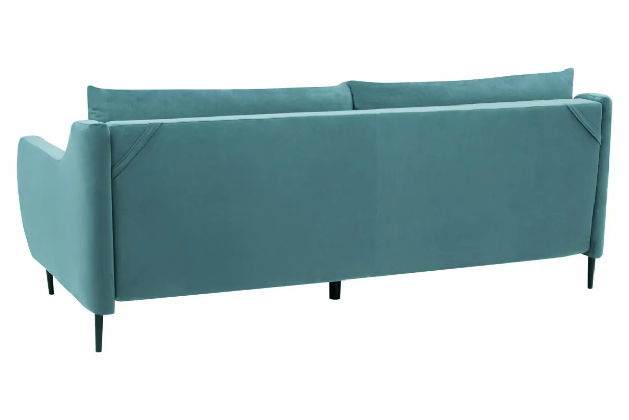Sofa rozkładana turkusowa 3-osobowa ETNA