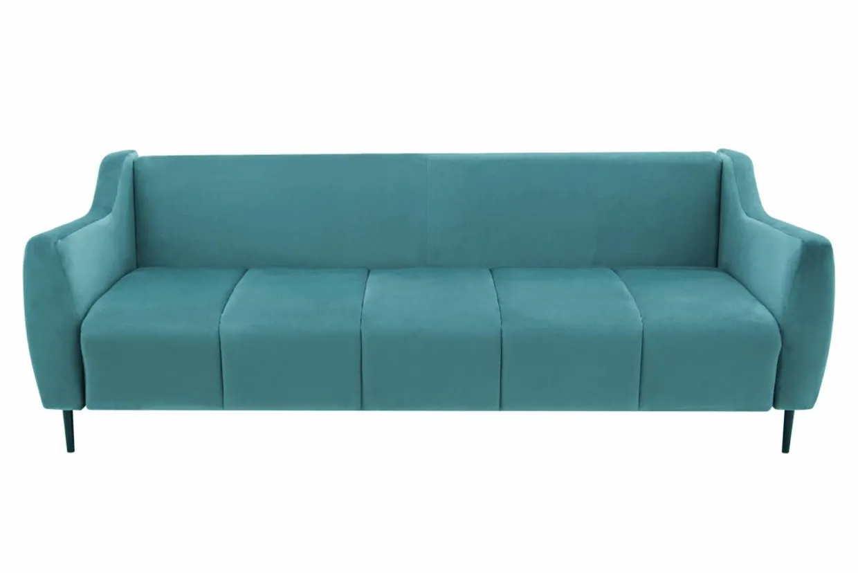 Sofa rozkładana turkusowa 3-osobowa ETNA