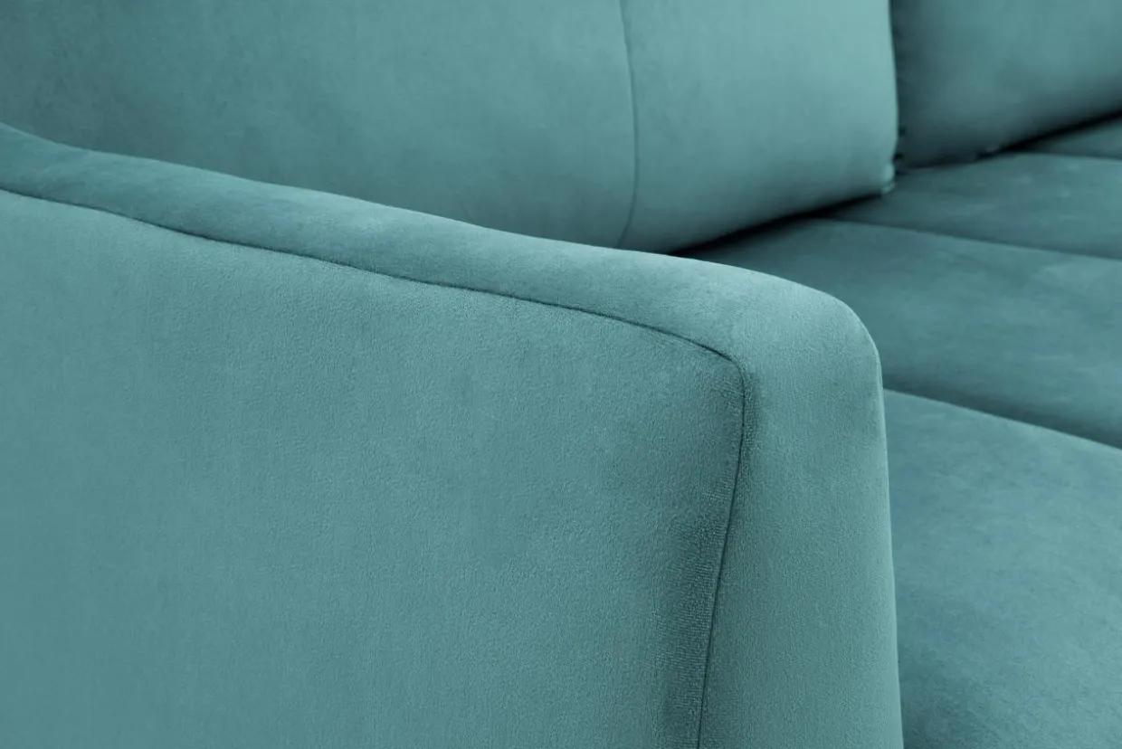 Sofa rozkładana turkusowa 3-osobowa ETNA