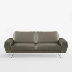 Sofa skórzana 2 osobowa SPRING szara