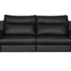 Sofa skórzana z funkcją relaks czarna PERLE
