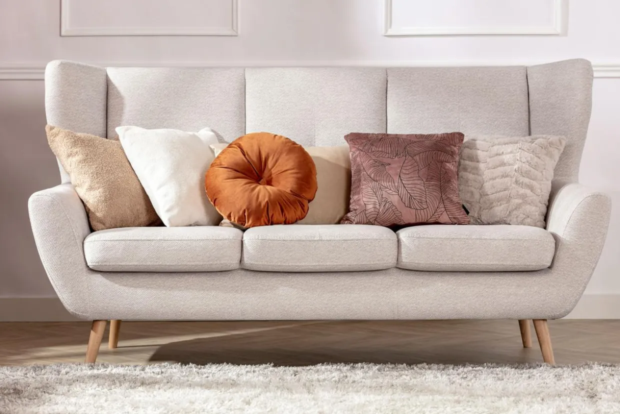 Sofa uszak boucle kremowa MOREN