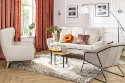 Sofa uszak boucle kremowa MOREN