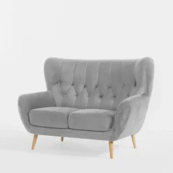 Sofa uszak 2-osobowa jasnoszara KELSO