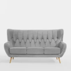Sofa uszak 3-osobowa jasnoszara KELSO