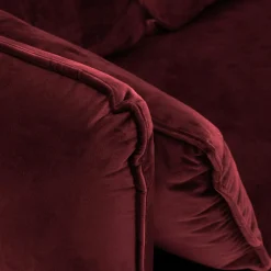 Sofa welurowa bordowa VOCAL