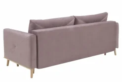 Sofa welurowa na drewnianych nóżkach LAVENDE