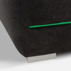 Sofa z listwą led czarna TEKLA