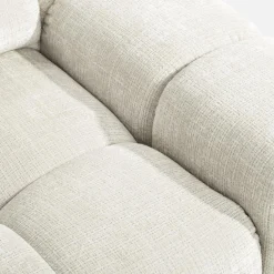 Sofa z regulowanym siedziskiem jasnobeżowa CAMPILE