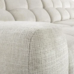 Sofa z regulowanym siedziskiem jasnobeżowa CAMPILE