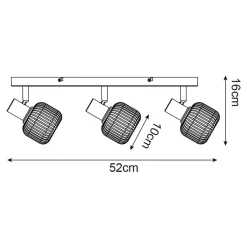 Spot 3 reflektory czarny STEM